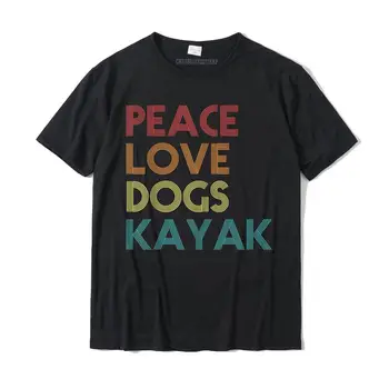 Kayaker Kajaku Kajak A Pes Milovníkov Retro Vintage T-Shirt Ulici Mužov Tričko Slim Fit Bavlna Topy T Shirt Lete