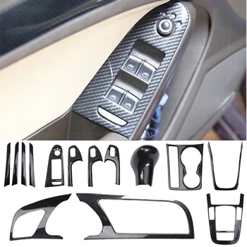 Auto Interiéru Carbon Fiber Celý Set Nálepky Radenie Panel Kryt Interiérom pre Audi A5 Coupe 2008-2016 Príslušenstvo Nálepky