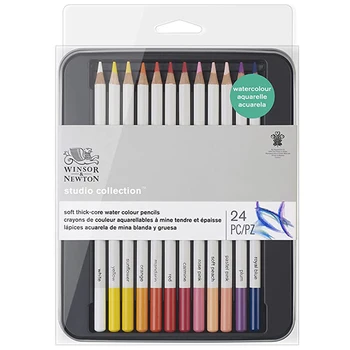 Winsor&Newton Studio Kolekcia Soft hrubé Akvarelové Pastelky 24pcs/box