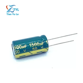 6pcs/veľa vysoká frekvencia nízka impedancia 50 1500UF hliníkové elektrolytický kondenzátor veľkosť 13*25 1500UF 20%